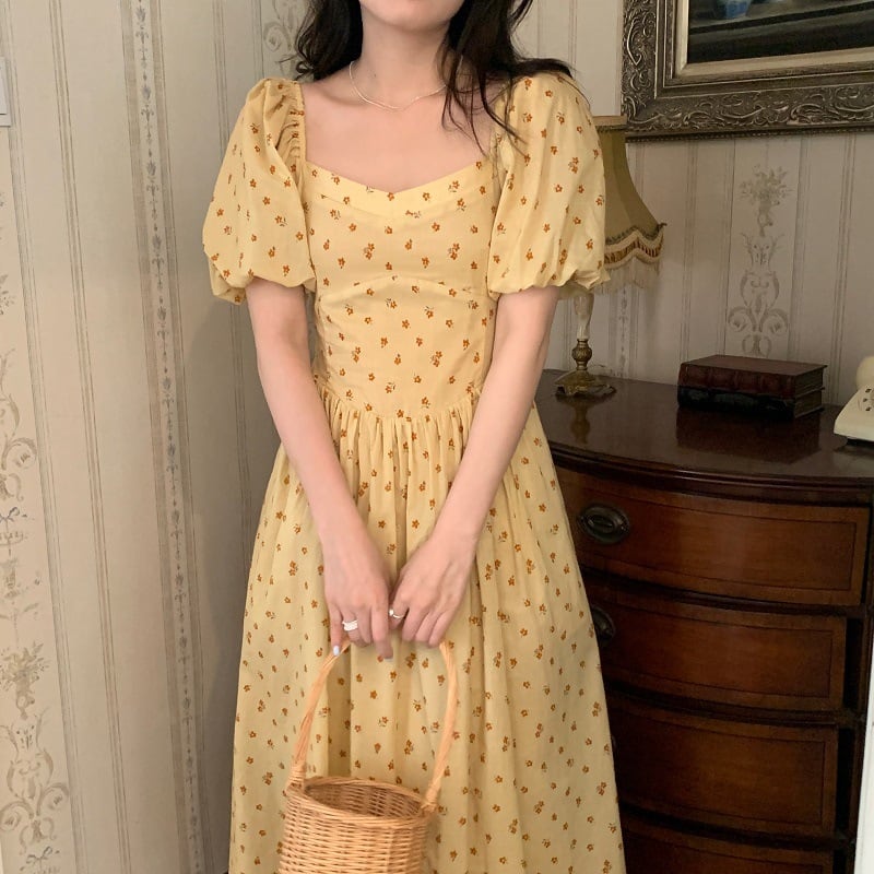 【dress】花柄ワンピース　M25042