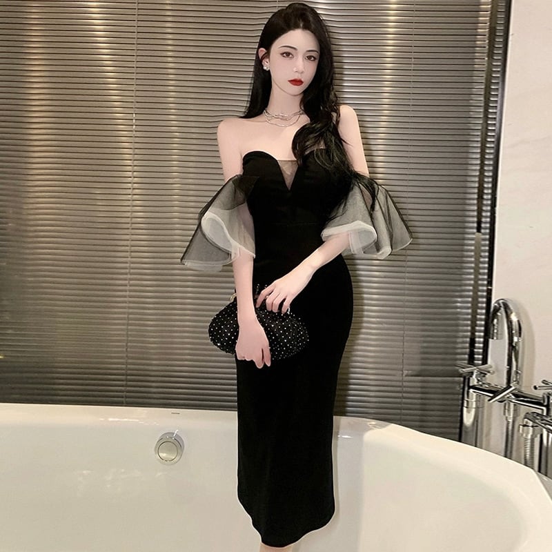【dress】チュールデートワンピース　M25201