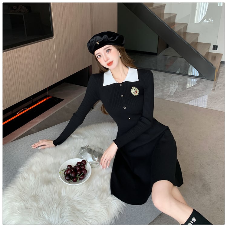 【dress】ニットワンピース　M26354