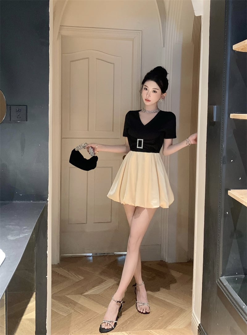 【dress】切り替えワンピース　M23965