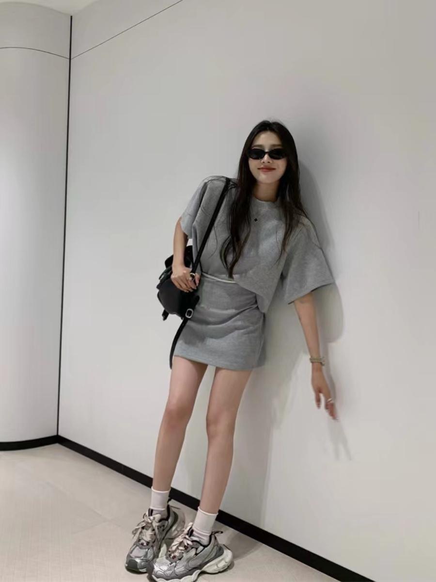 【set】クルーネックTシャツ×スカートセット　M29809