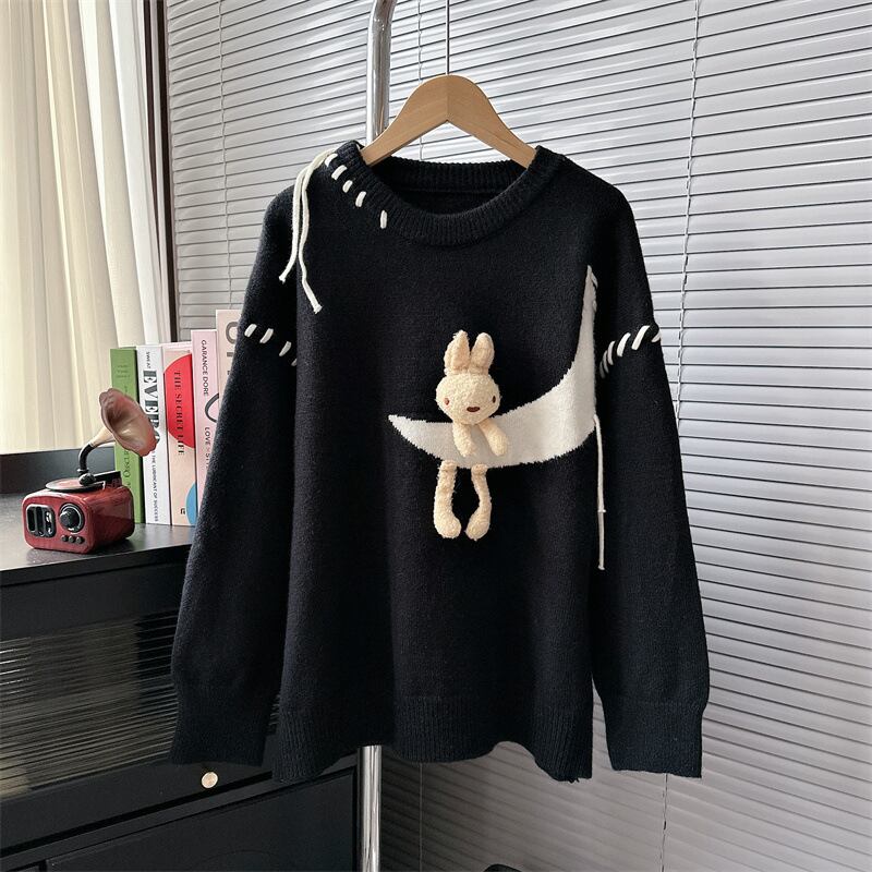 【tops】クルーネックニットセーター　M18615