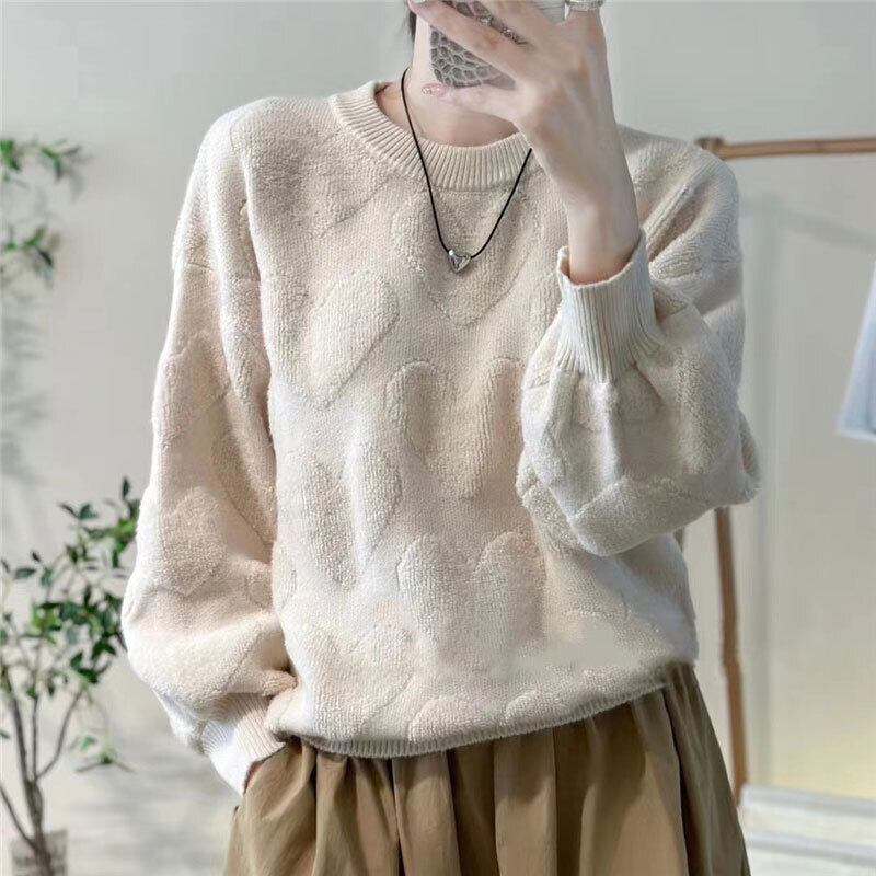 【tops】クルーネックニットセーター　M19155