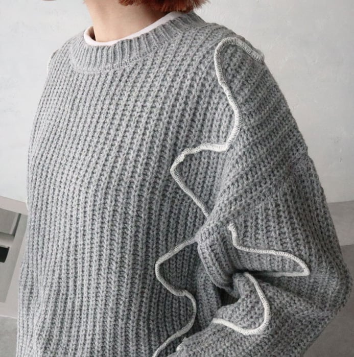 【tops】クルーネックニットセーター　M27084