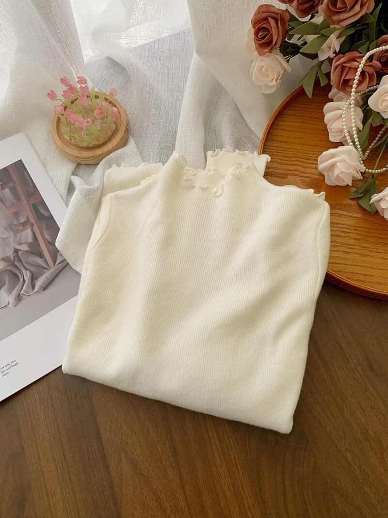 【tops】フリルニットトップス　M27210