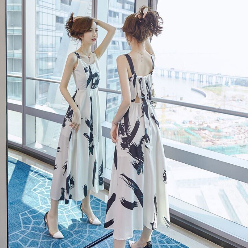 【dress】好感度UP!気質満点プリントスウィートキャミワンピース G0141