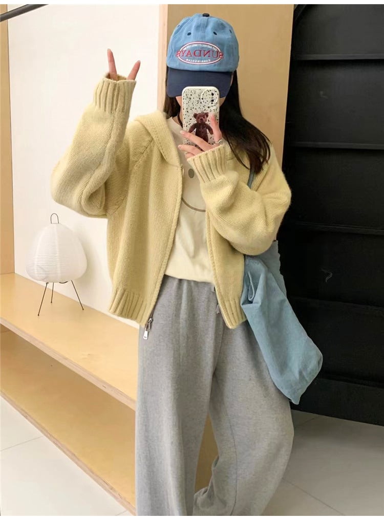【outer】ファスナーニットカーデ　M27244