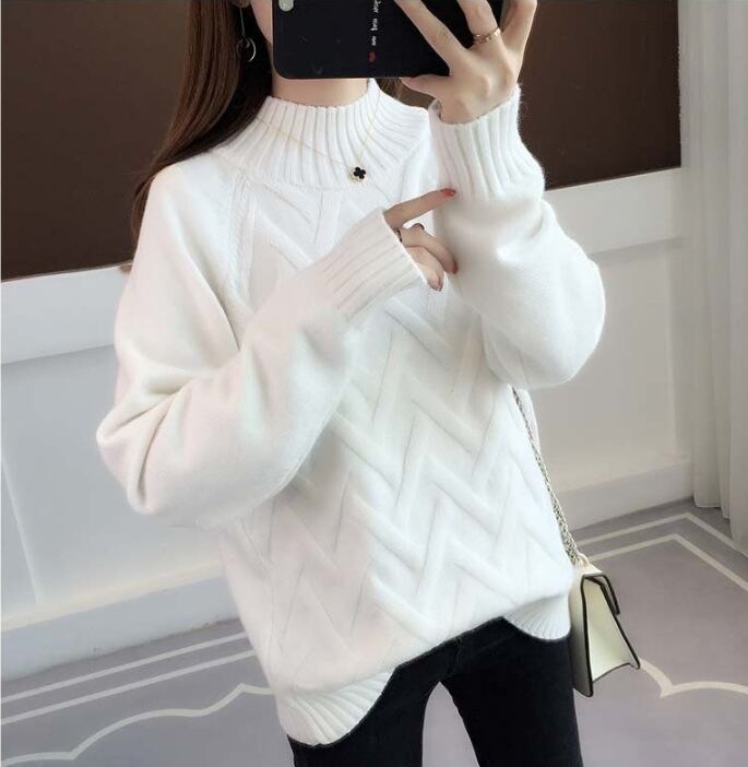 【tops】ハーフネックニットセーターG18054