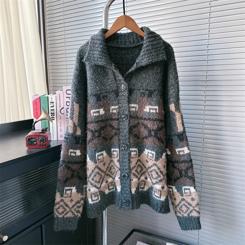 【outer】ニットカーデ　M28354