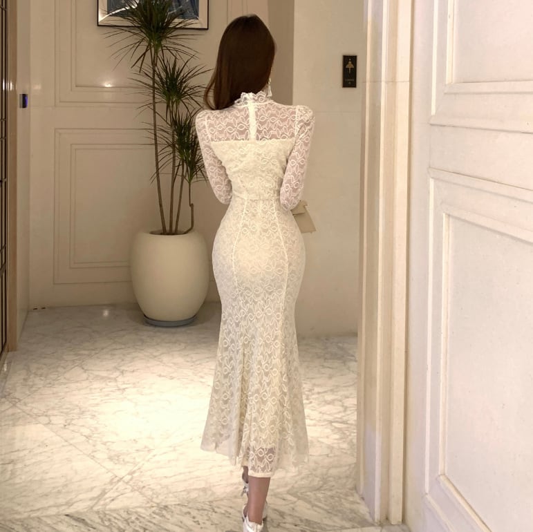 【dress】マーメイドレースワンピース　M29430