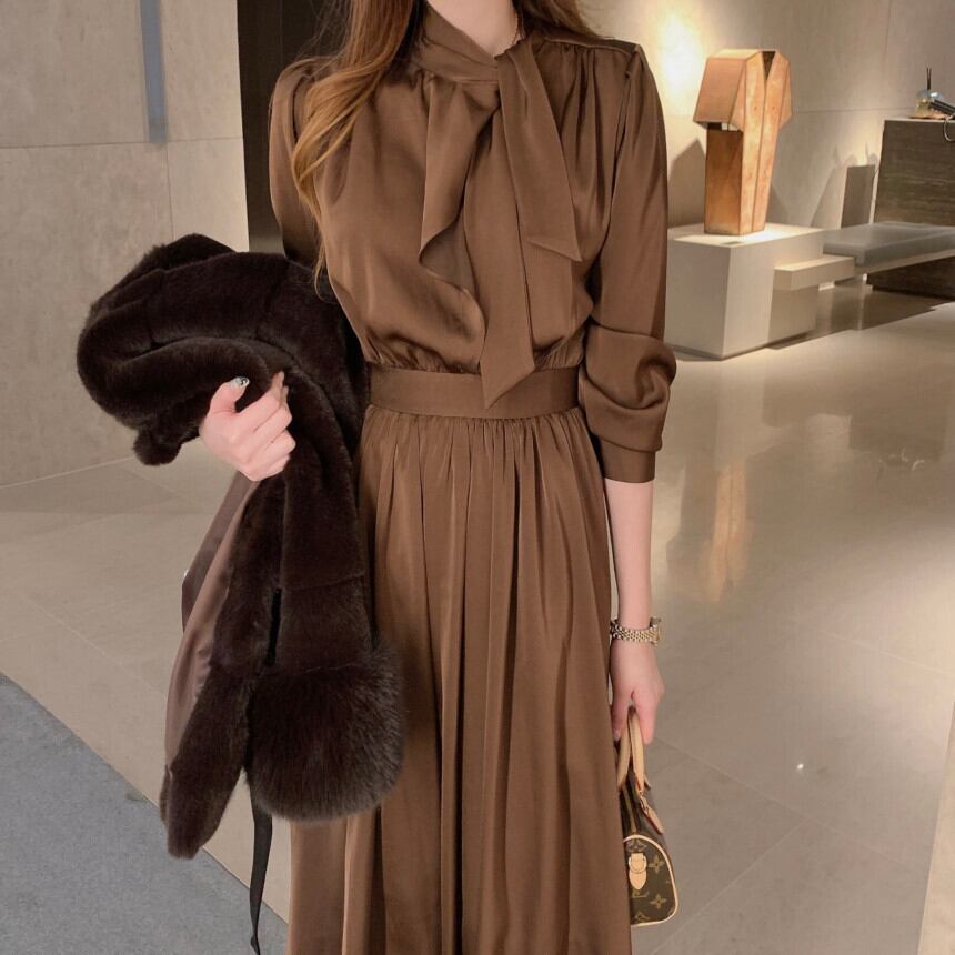 【dress】Vネックレトロワンピース G21366
