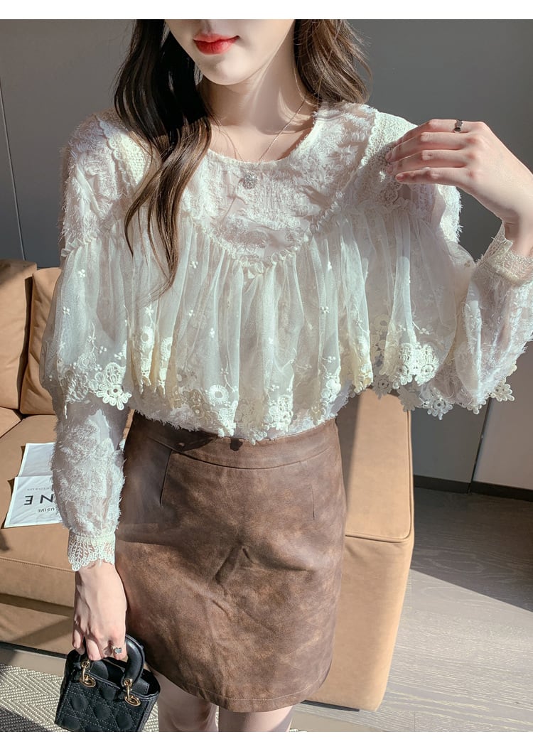 【tops】レースブラウス　M25164