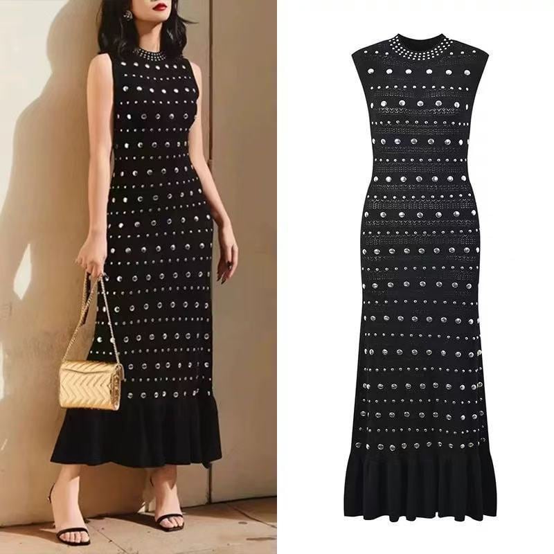 【dress】ノースリーブマーメイドワンピース　M29755