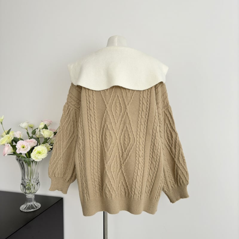 【tops】ドールカラーニットセーター　M27792
