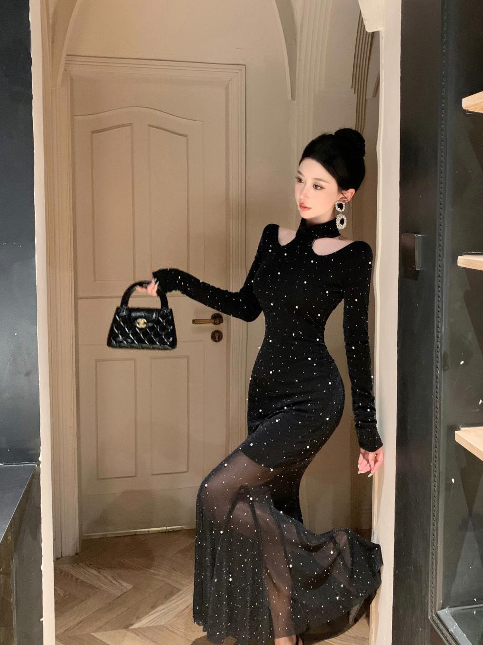 【dress】スパンコールワンピース　M26065