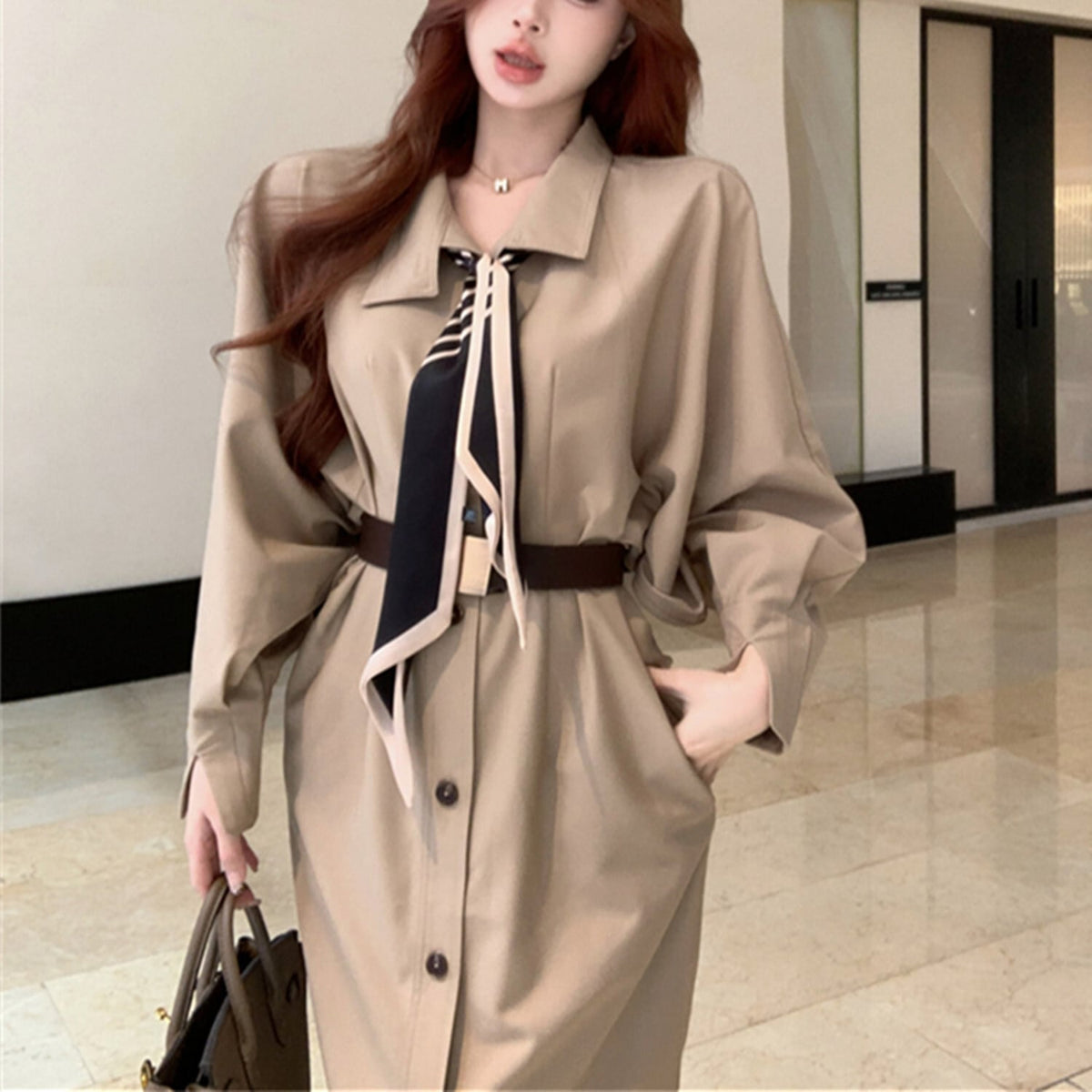 【dress】トレンチワンピース　N2739
