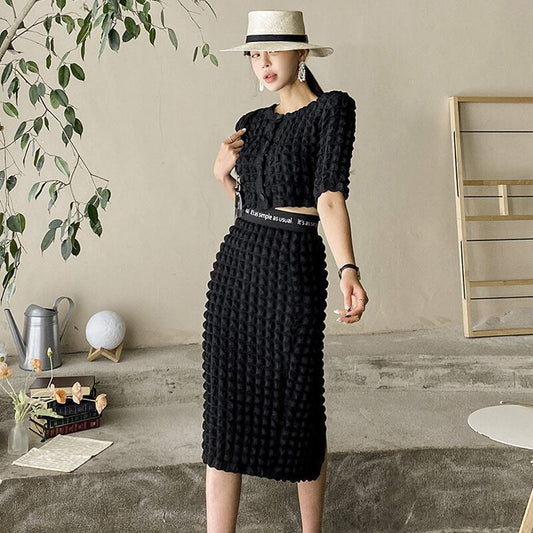 【set】高級感トップス+スカート２点セットG21314