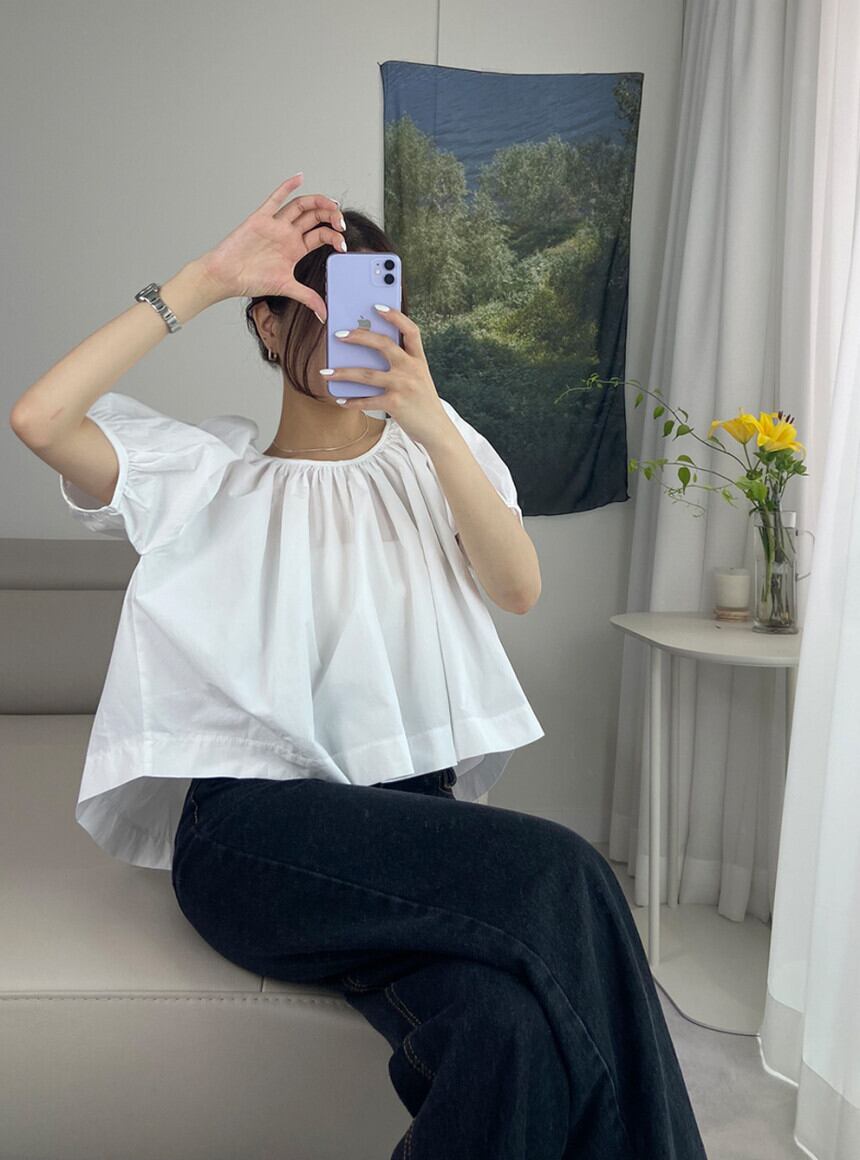 【tops】パフスリーブ ブラウスG20481