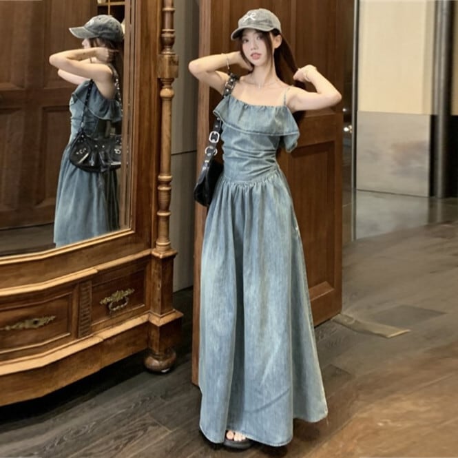 【dress】デニムキャミワンピース　M29988