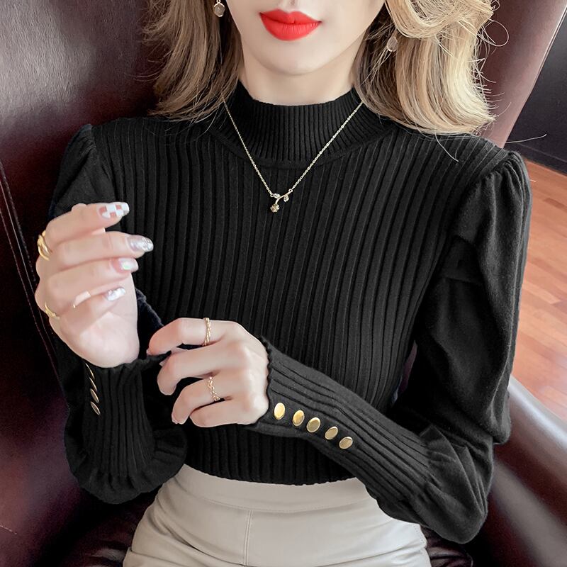 【tops】ランタンスリーブファッションスウィートニットセーター G4497