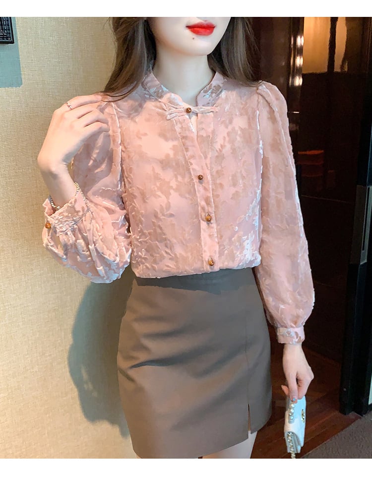 【tops】シャツブラウス　M29450
