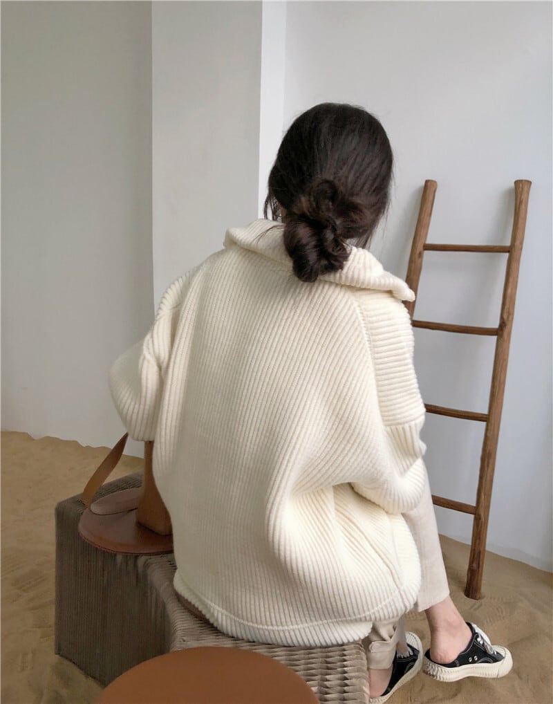 【tops】ファスナーニットセーター　M25903