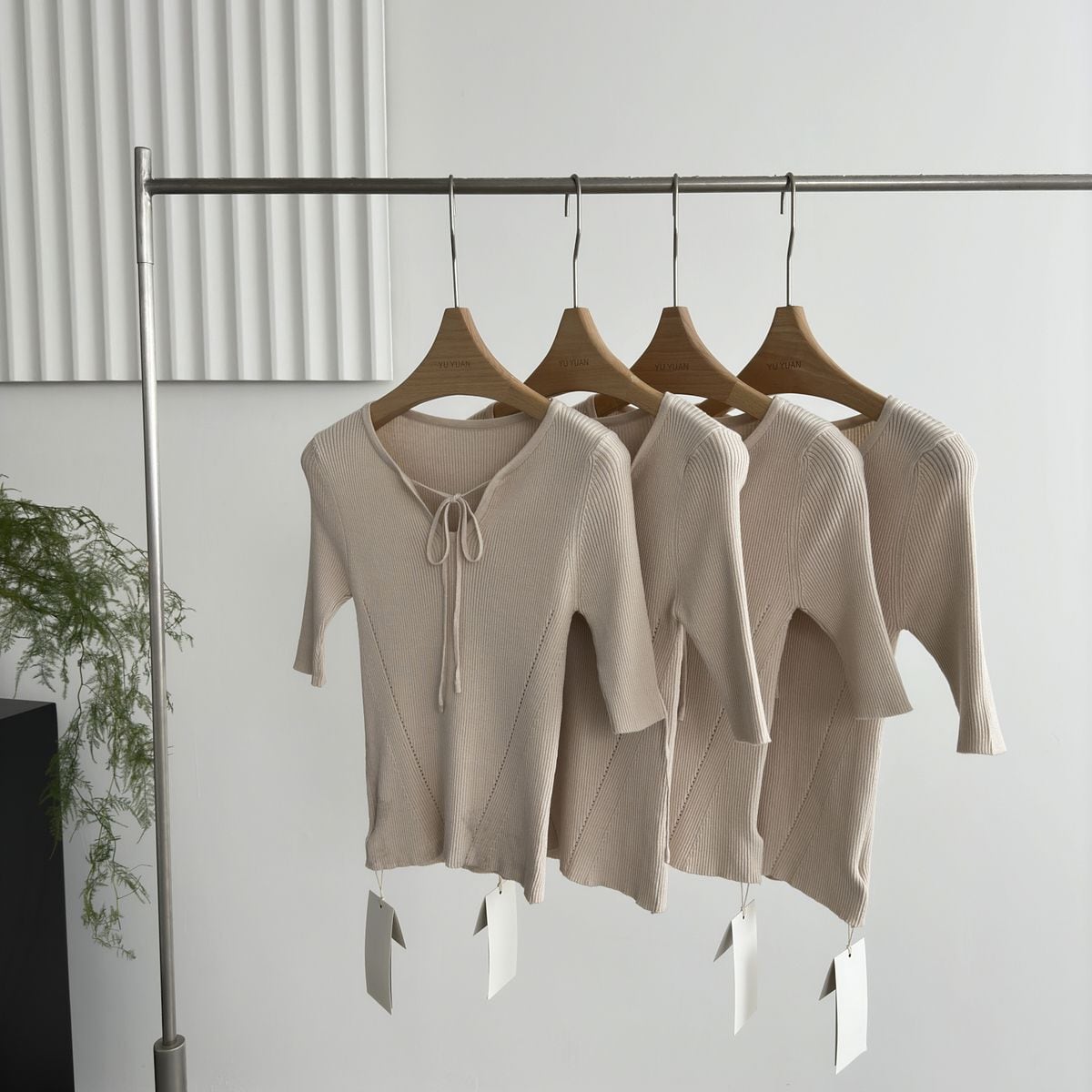 【set】ニットTシャツ×マーメイドスカートセット　M24433