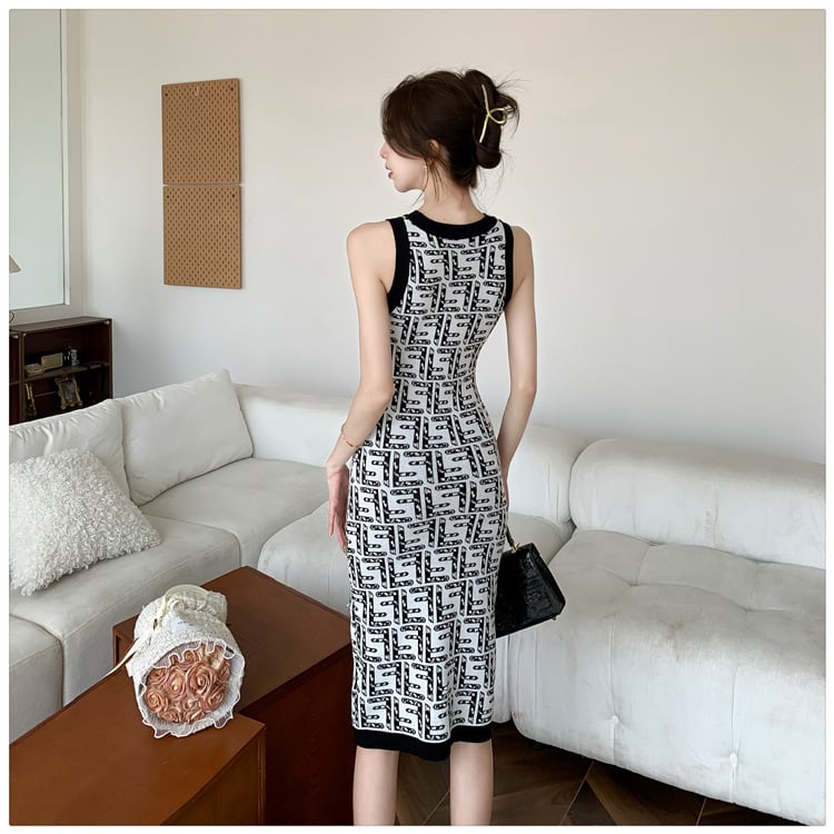 【dress】ニットタイトキャミワンピースG20962