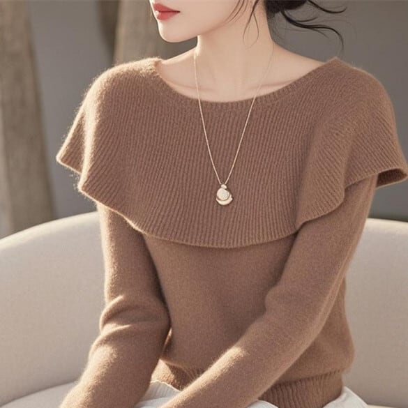 【tops】フリルニットトップス　M27564