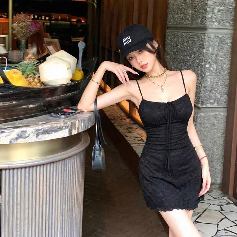 【dress】リボン付きキャミワンピース Q8327