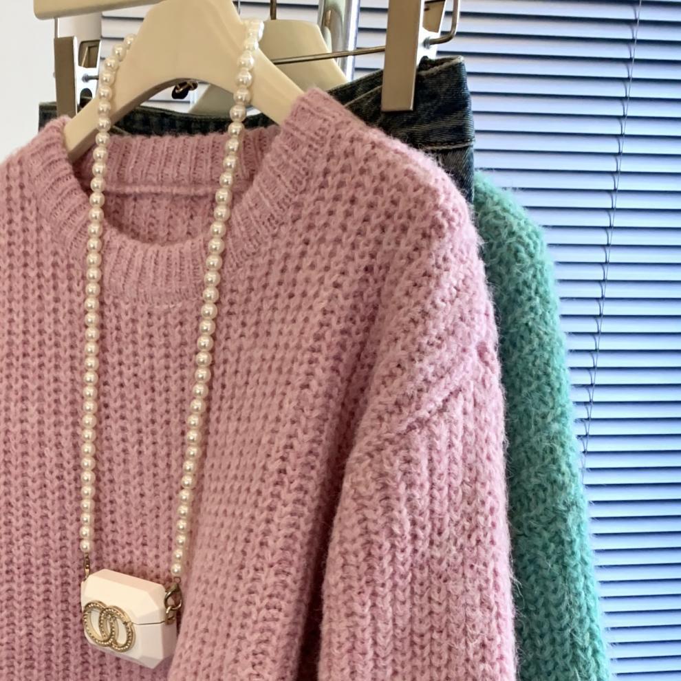 【tops】レース切り替えニットセーター　M29275
