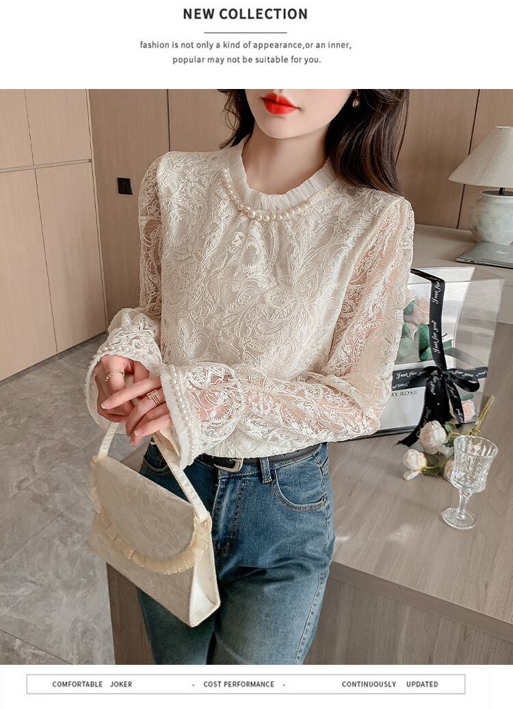 【tops】レースシャツトップス　M28803