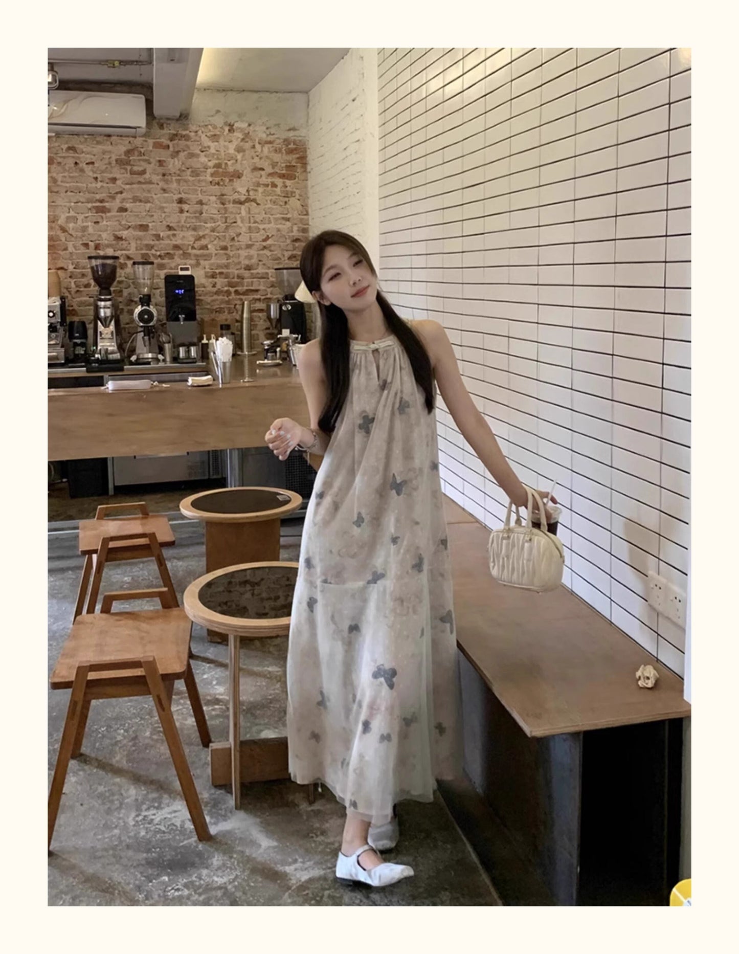 【dress】ホルターネックプリントワンピース G21520