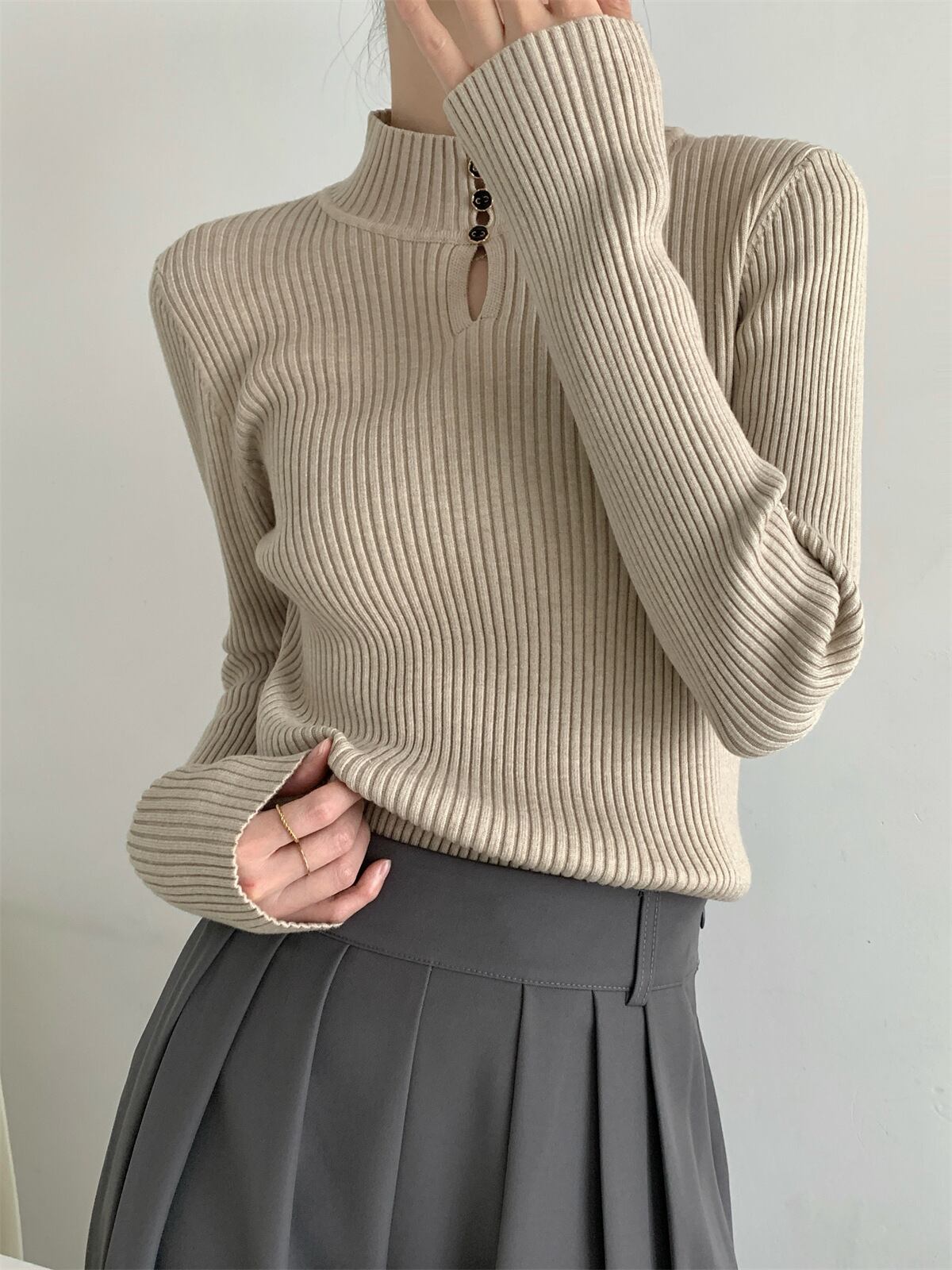 【tops】ニットトップス　M27664