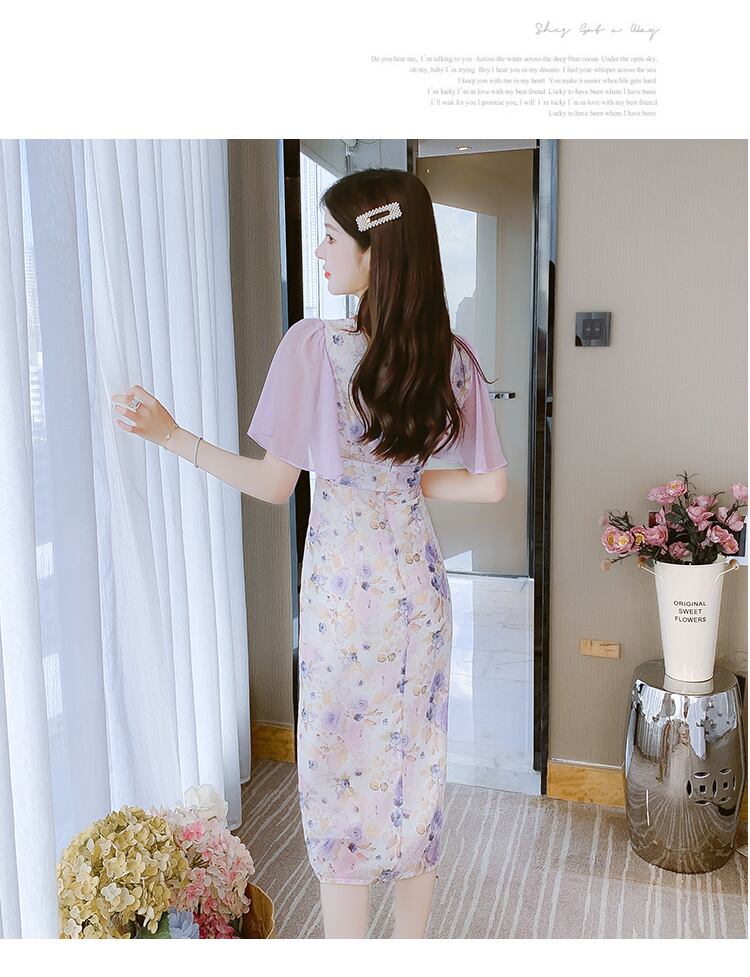 【dress】スクエアネック花柄ワンピース G20663