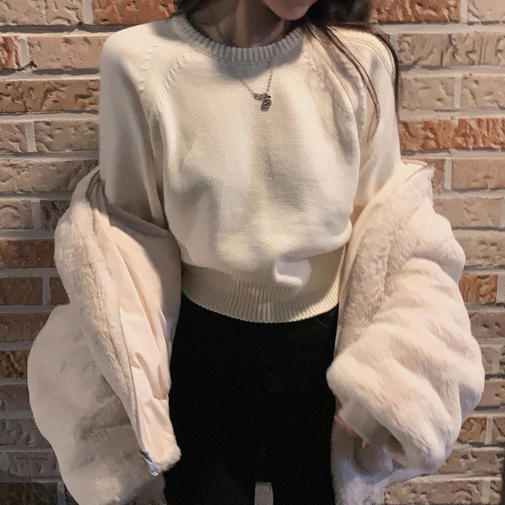 【tops】オフショルダーニットセーター　M27355