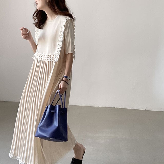 【dress】プリーツワンピース　M24736