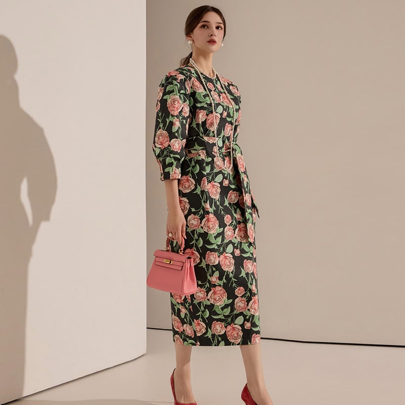 【dress】花柄ワンピース　M24881