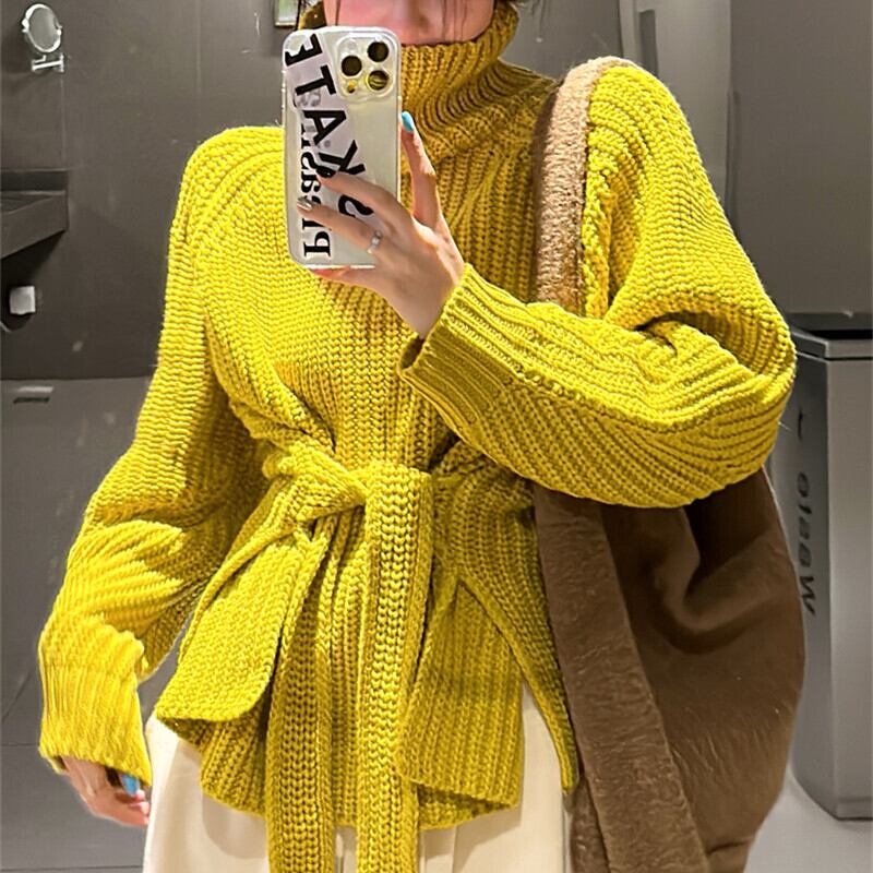 【tops】ハイネックニットセーター　M28565