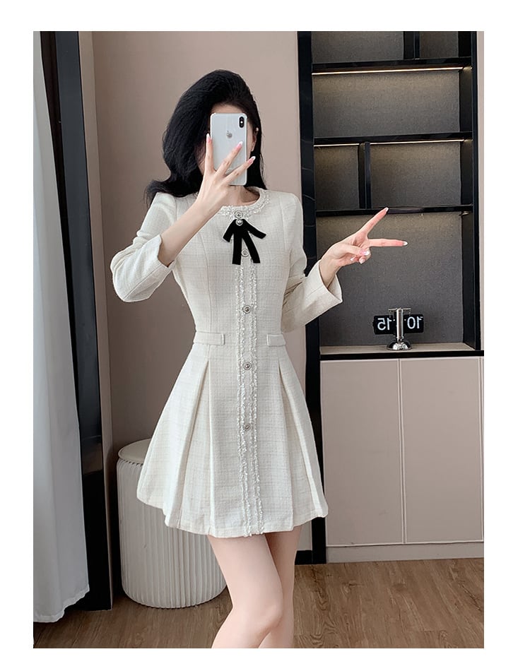 【dress】リボン付きデートワンピース　M27659