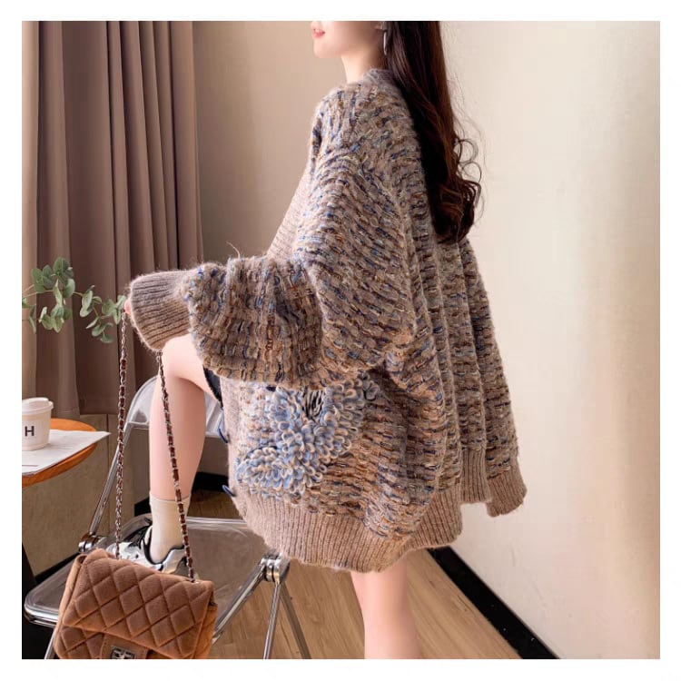 【outer】Vネックニットカーデ　M25755