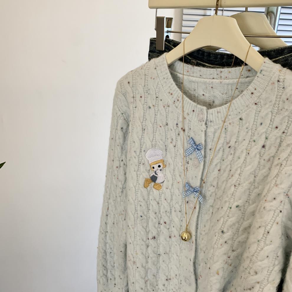【outer】刺繍ニットカーデ　M29261
