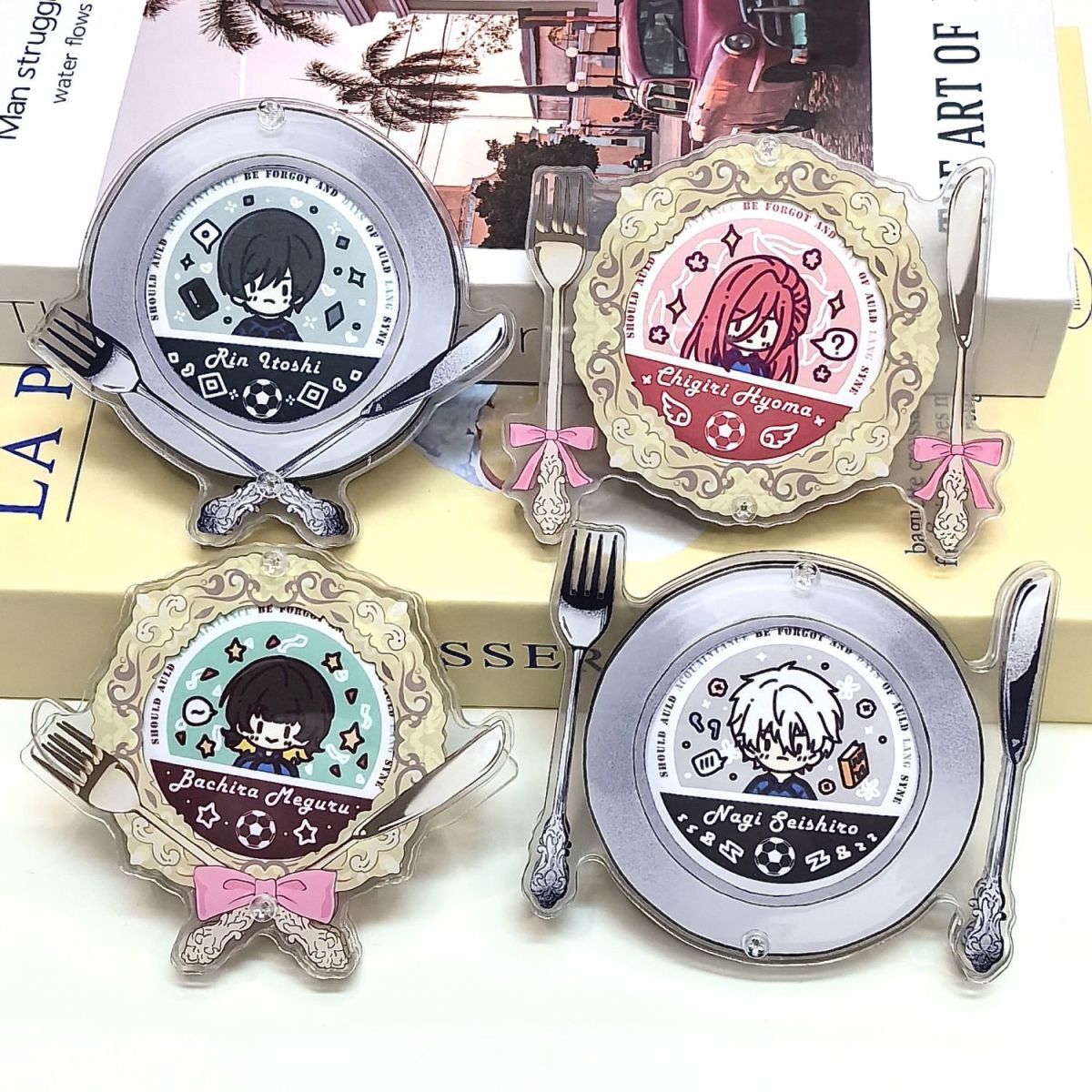 【GOODS】 58mm ディスプレイ ナイフとフォーク 缶バッジホルダー Ｑ2158