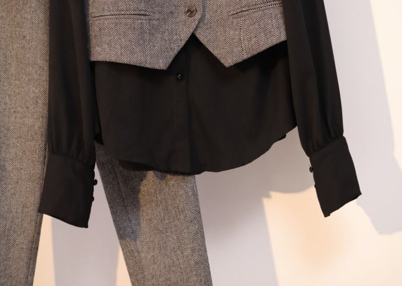 【set】ファッション!気質満点スーツベスト+シャツ+パンツオシャレ3点セット G2525