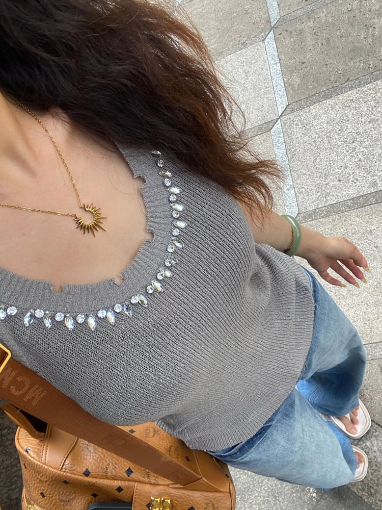 【tops】ダイヤモンドニットキャミソールG21567