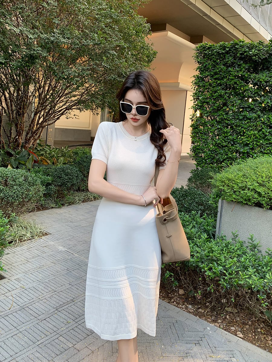 【dress】薄手ニットワンピース　M29747