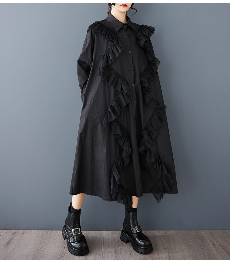 【dress】チュールコンビカジュアルワンピース　M28802