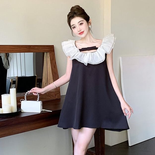 【dress】ノースリーブフリルワンピース　M24262