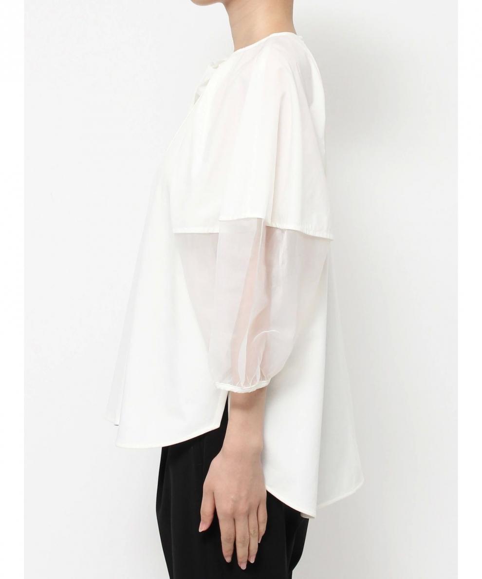 【tops】チュールコンビブラウス　M29949