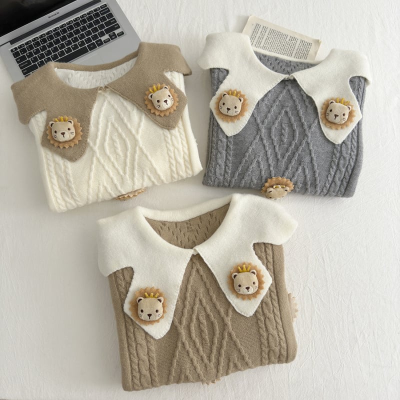 【tops】ドールカラーニットセーター　M27792